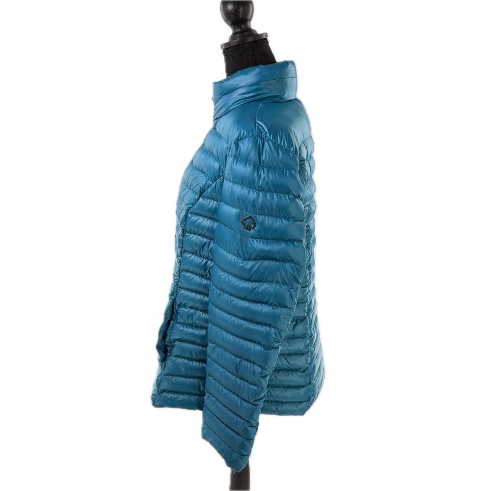 Kate Spade Packable Down Quilted Jacket with Zippered Pouch Dark Peacock Size XL - Picture 9 of 17